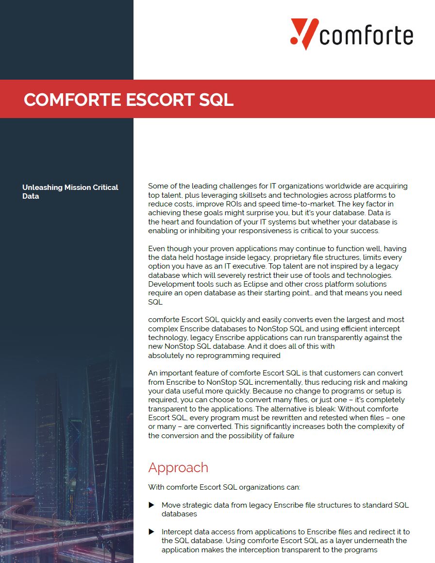 Fact sheet: Escort SQL