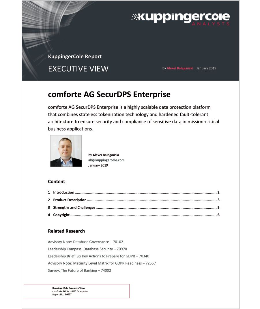 Executive View of SecurDPS by KuppingerCole