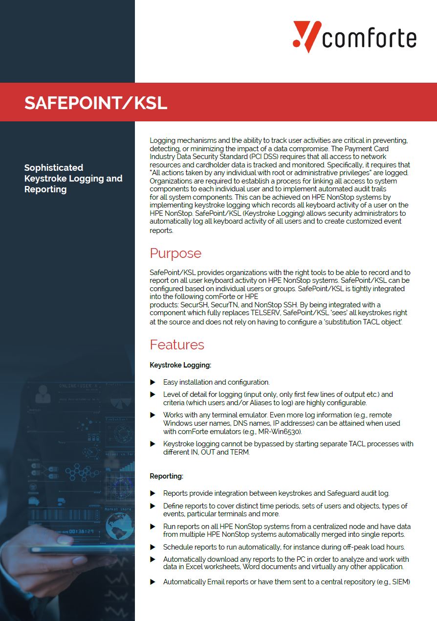 SafePoint Key Stroke Logging (KSL)