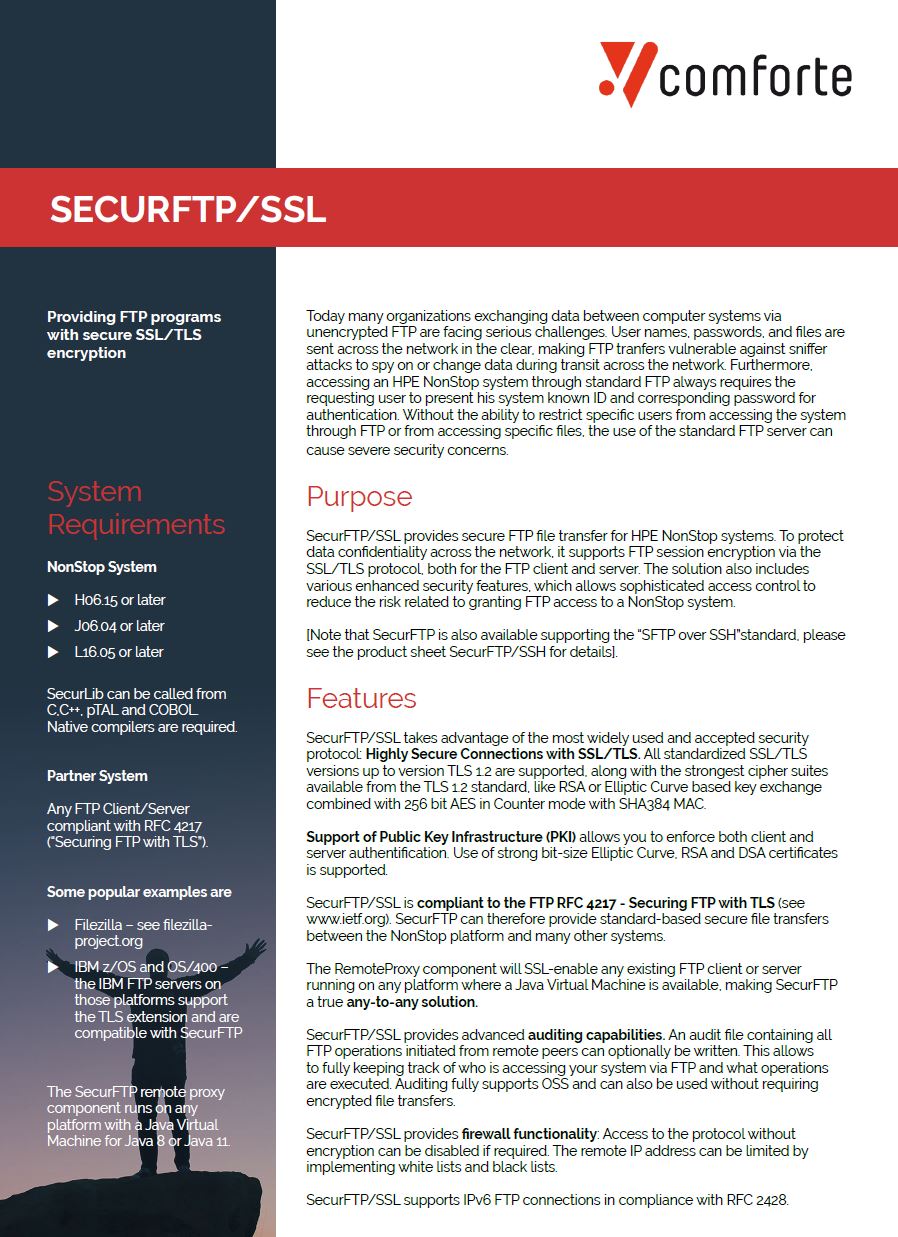 Fact sheet: SecurFTP/SSL