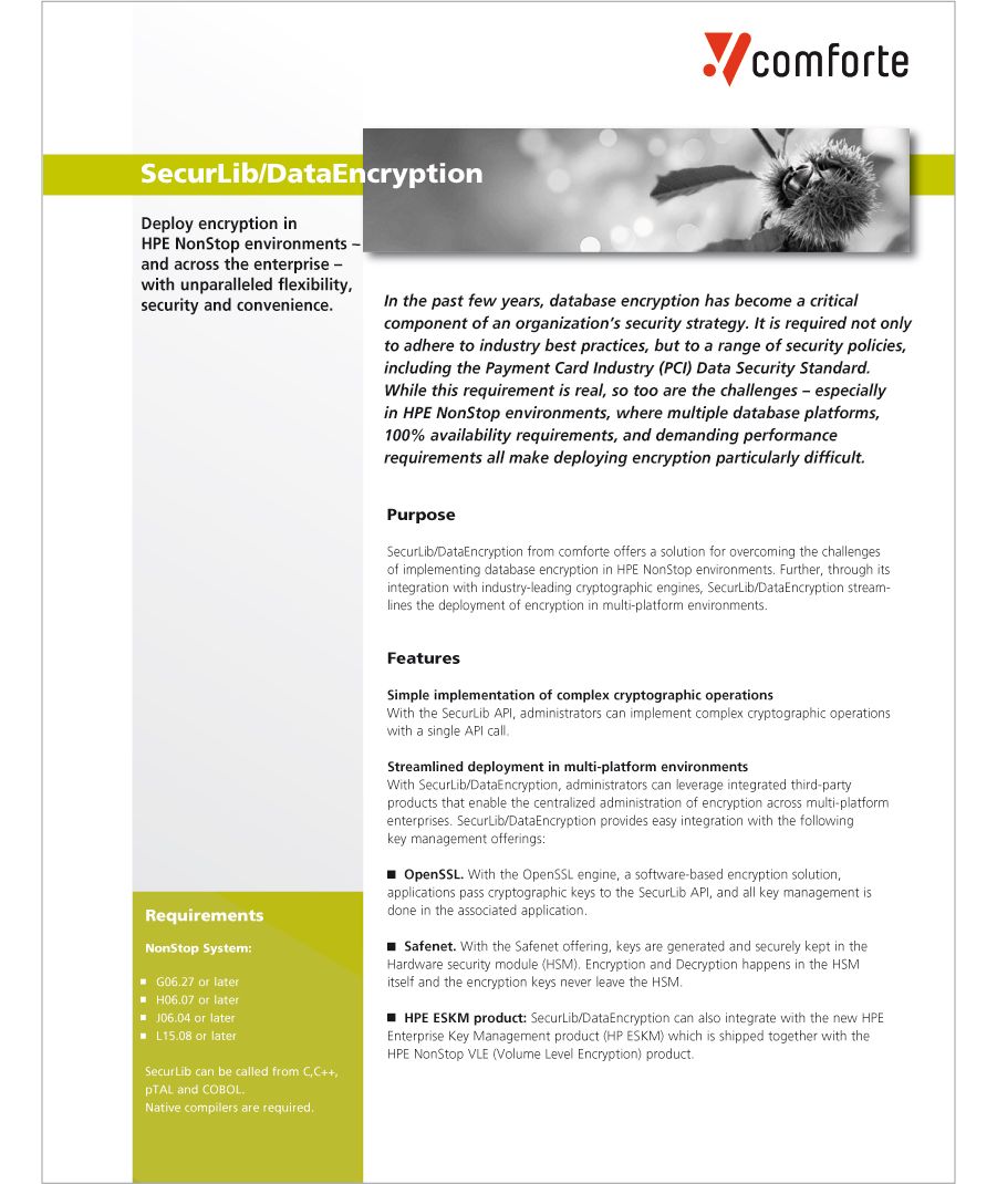 Fact sheet: SecurLib / DataEncryption