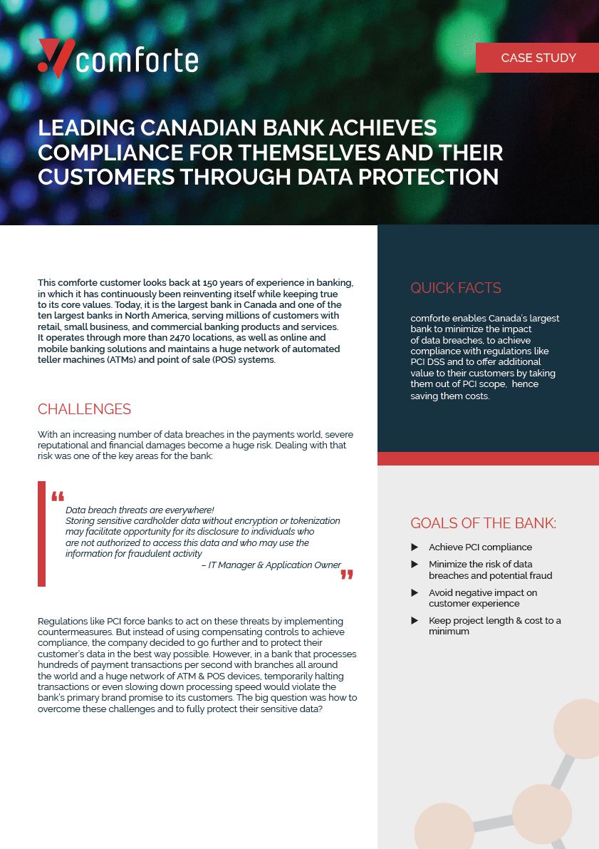 Leading Canadian bank achieves compliance for themselves and their customers