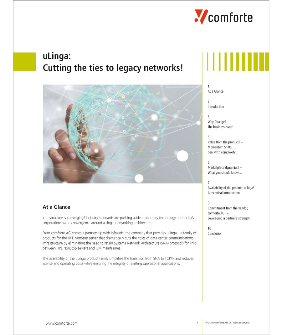 White Paper: uLinga - Cutting the Ties to Legacy Networks!